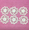 6x Xtra Large White Flower 50-55mm Embroidered Guipure Sew on Applique Patch