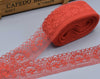 2x Yards Bright Coloured 40mm Wide Scalloped Polyester Floral Lace Trim