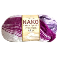 1X Nako Moher Special Romantik Jakar 100g Fine Crochet and Knitting Yarn