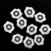 24x White Daisy Flower 20mm/25mm Embroidered Giupure Sew on Applique Patches