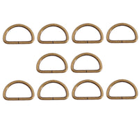 10x High Quality 25mm D Rings for Crafts - Gold or Silver