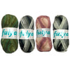 1x Fulya Variegated 100% Acrylic Fine 100g Crochet and Knitting Yarn