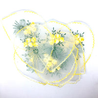 2x Xtra Large White Flower 70mmx90mm Embroidered Organza Sew on Applique Patch