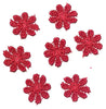 24x Colourful 25mm Daisy Flower Embroidered AB Giupure Sew on Applique Patch