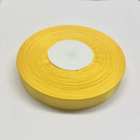 1x Roll 24yds 12mm Satin Single Sided Ribbon - Pick Your Colour