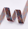 5x Yards 10mm Glitter Sparkly Velvety Polyester Ribbon - Pick Your Colour