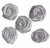 10x Handmade 25mm Satin Rose Flower Appliqué Sewing Craft