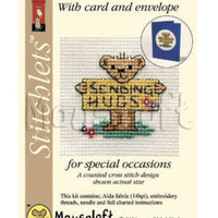 1x Mouseloft Stitchlets Celebration Card Mini Cross Stitch Kit with Cards