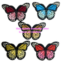 Multi Pcs Butterfly Theme Sew-On Iron-On Embroidered Applique Patches