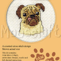 1x Mouseloft Paw Prints Dogs & Puppies Mini Cross Stitch Kit