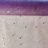 1x Yards 470mm (18.5inch wide) Sequin and Glitter Tulle Fabric Mesh