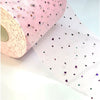 3x Yards 150mm Sequin Heart Hologram Ribbon Soft Tulle Sparkling Mesh