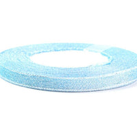 25 Yards (1x Roll) 10mm Sparkly Glitter Organza Polyester Ribbon Trim