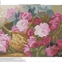 1x 5D Full Drill Flower Theme Resin Diamond Art Dots Embroidery Painting Art Kit