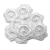 24x White Daisy Flower 20mm/25mm Embroidered Giupure Sew on Applique Patches