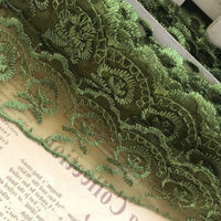 2x Yards Bright Coloured 40mm Wide Scalloped Polyester Lace Trim