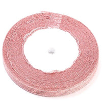 25 Yards (1x Roll) 10mm Sparkly Glitter Organza Polyester Ribbon Trim