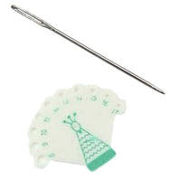 1x Set of Stainless Steel 65cm Knitting and Tapestry Needle with Size Gauge