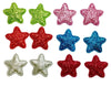 12x 35mm Glitter Star w/ Non Woven Fabric Backing & Sponge Inside Sew On Patch