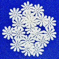 24x White Daisy Flower 20mm/25mm Embroidered Giupure Sew on Applique Patches