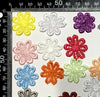 24x Daisy Flower 25mm Embroidered Plain Multicolour Sew on Applique Patches B