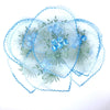 2x Xtra Large White Flower 70mmx90mm Embroidered Organza Sew on Applique Patch