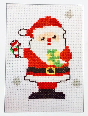 1x TWU Christmas Holiday Themed Make Your Own Mini Cross Stitch Card Kit