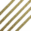 1x/2x/3x Yards (6,10,15,30)mm Metallic Glittery Flat Braid Trim - Gold or Silver