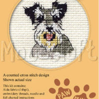 1x Mouseloft Paw Prints Dogs & Puppies Mini Cross Stitch Kit