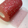 3x Yards 150mm Sequin Star Moon & Star Ribbon Tulle Sparkling Mesh for Crafts