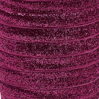 5x Yards 10mm Glitter Sparkly Velvety Polyester Ribbon - Pick Your Colour