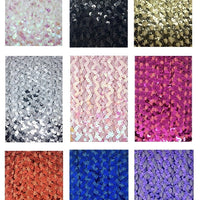 2x Yards 20mm Wavy Braided Sequin Metallic Trim- Pick Your Colour