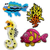 Multi pcs Ocean Creature Theme Sew-On Iron-On Embroidered Applique Patches