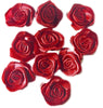 20x Handmade 20mm Satin Rose Flower Appliqué Sewing Craft