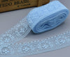 2x Yards Bright Coloured 40mm Wide Scalloped Polyester Floral Lace Trim