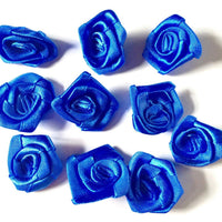 20x Handmade 20mm Satin Rose Flower Appliqué Sewing Craft