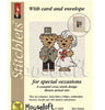 1x Mouseloft Stitchlets Celebration Card Mini Cross Stitch Kit with Cards