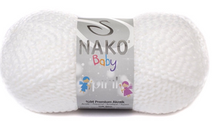 1x Nako Baby Piril 94% Premium Acrylic 6% Metallic Polyester 50g Yarn