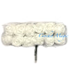 16/24X Mini 25mm Flower Rose with Lace and Stem for Crafts Decor Wedding