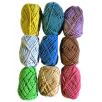 9 pc Skein Ball of 25g each Amigurumi 100% Cotton Crochet and Knitting Yarn