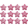 12x 35mm Glitter Star w/ Non Woven Fabric Backing & Sponge Inside Sew On Patch