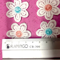 12x Big Flower 35mm Embroidered Giupure Sew on Applique Patches for Craft