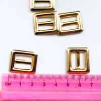 10 pcs Gold Colour Metal Strap Buckles 23mm x 20mm