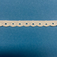 2.5x Yards 12mm Broderie Anglaise Eyelet Scalloped Polyester Fabric Lace Trim