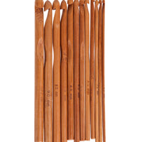 12x Sizes Carbonized Bamboo Crochet Hooks Set