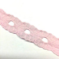 6x Yards Pink 15mm Soft Polyester Lace for Sewing Craft and Embellishment