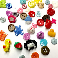 150x Multi Design Colourful Cute Buttons for Crafting & Sewing