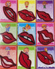 4pc Multi Style Red Lips and Kisses Embroidered Iron On Appliqué Patch