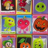 9pc Fruits and Vegetable Design Iron On Sticker Appliqué Cloth Patch