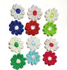 24x Multicoloured Daisy Flower Machine Embroidered 25mm Sew-On Applique Patchi